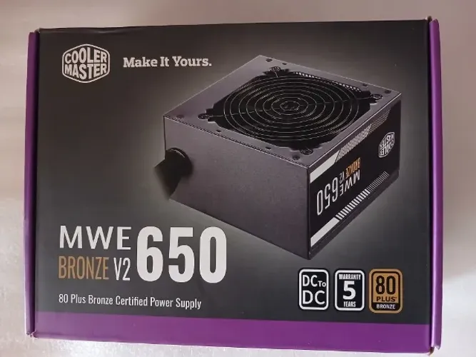 Fonte Cooler Master MWE Bronze V2 650W 80 Plus Bronze com Caixa