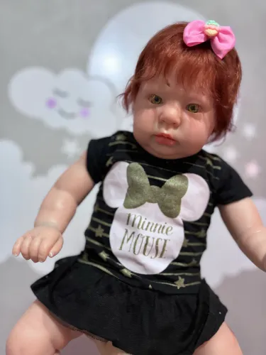 Linda bebe reborn ruiva realista