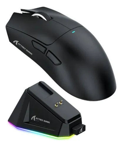 Mouse Gamer Sem Fio 2.4g Attack Shark X11 22000dpi Paw3311 Preto
