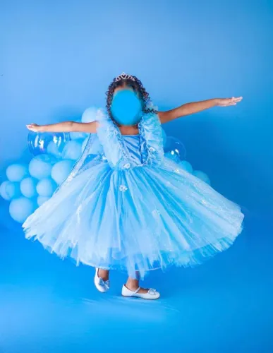 Vestido de luxo infantil frozen