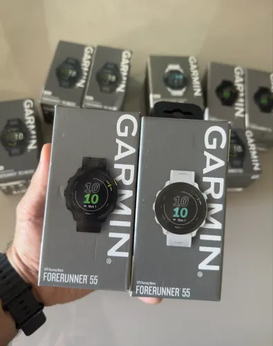 Relógio Garmin Forerunner 55 | Preto e Branco (Lacrados)