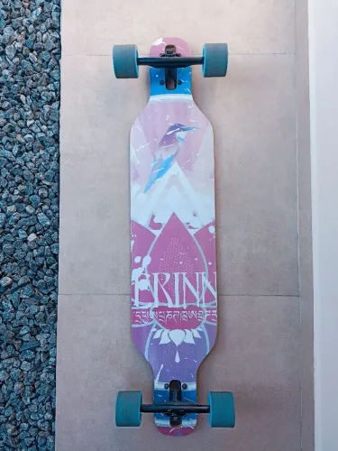 Skate longboard Rosa