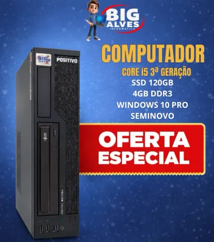 Computador Intel Core i5 3ª Geração SSD 120GB 4GB DDR3 Windows 10 Pro Seminovo