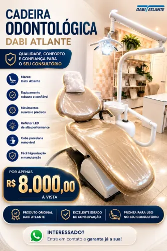 Cadeira odontológica Dabi Atlante