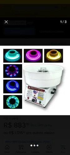 Vendo maquina de Algodão doce Neon ( Inovamaq).