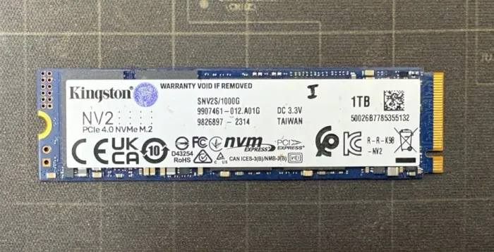 Armazenamento NVME Kingston NV2 1TB NVMe M.2 2280