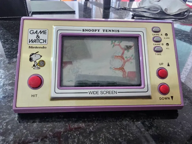 Portatil raro Nintendo Snoopy Tennis GAME & WATCH ANOS 80