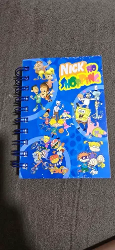Álbum Nick no Shopping com moedas de personagens da Nickelodeon completo. Ver descrição!