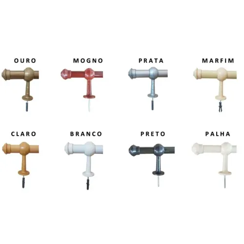 Kit Varão com 2 metros em Madeira de 19 mm (médio) Para Cortinas