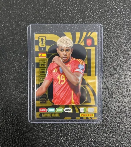 Carta #9 Lamine Yamal Golden Baller Espanha - Panini Adrenalyn XL - Copa do Mundo 2026