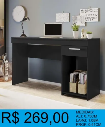 ESCRIVANINHA - DISPONIVEL EM 3 CORES - COM 1 GAVETA= ENTREGA E MONTAGEM POR NOSSA CONTA