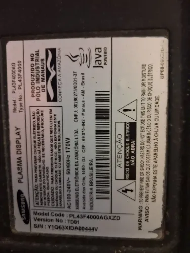 Vendo tv usada para retirar peças Samsung e LG. Nao entrego 