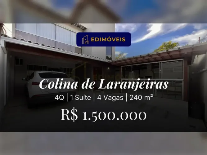 Seu novo lar em Colina de Laranjeiras 4 quartos e área gourmet incrível!