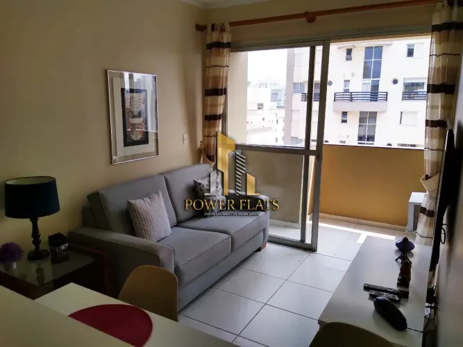 Flat mobiliado no Condomínio Moema Top Life em Moema 1 vaga  varanda  andar alto