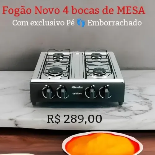 Fogão de Bancada 4 Bocas 