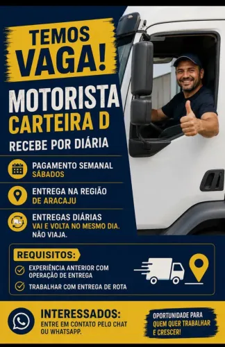 Vaga de Motorista de Entrega