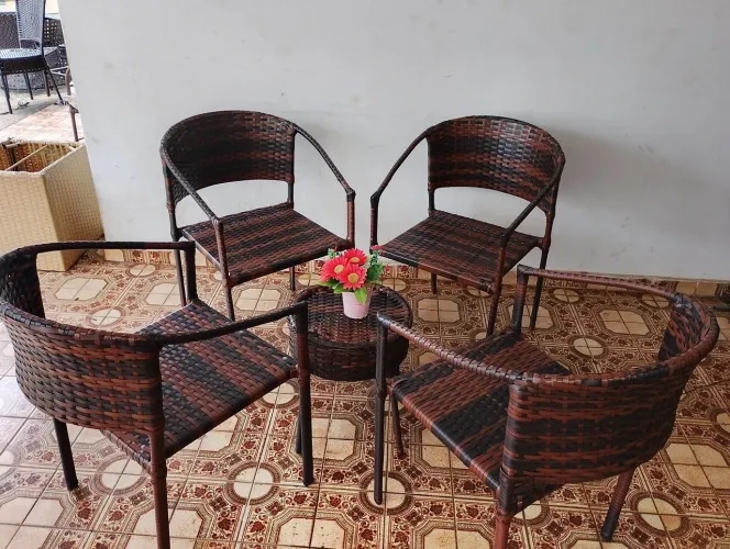 Jogo de poltronas de área externa 