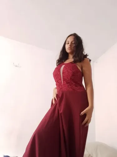 Vestido Casamento Formatura Longo Debutante Gola Americana