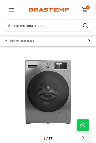 Lava e Seca Brastemp 10Kg/6Kg Titanium com Smart Sensor e Triplo Vapor - BNC10AS