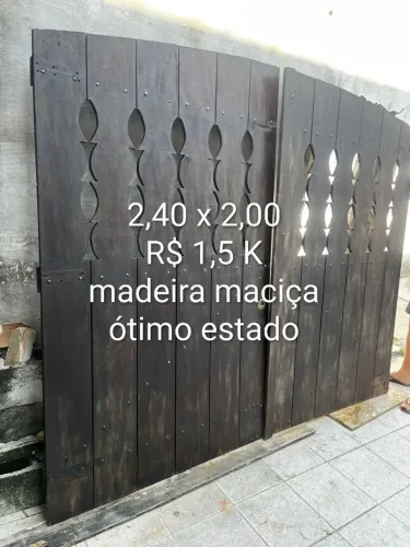 Portão de madeira ótimo estado 