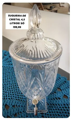 Suqueira de Cristal Diamond 4,5 Litros