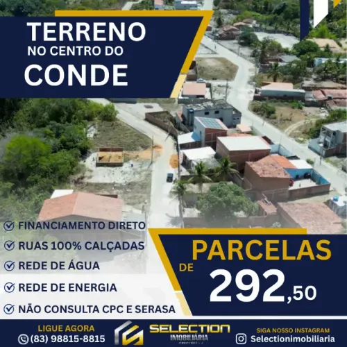 TERRENO NO CONDE PARCELAS DE 292,50