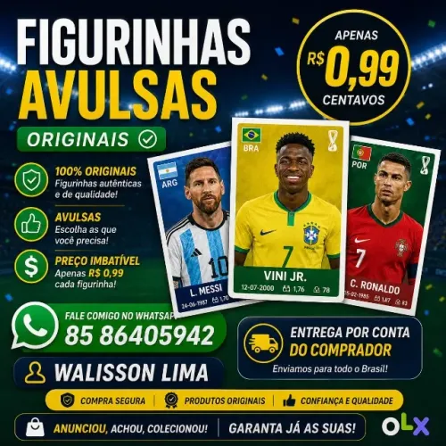 Figurinhas Avulsas Originais Copa do Mundo 2026 - a partir de R$ 0,99