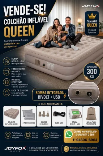 COLCHÃO INFLÁVEL QUEEN NOVO