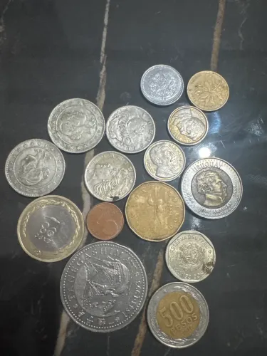 Moedas algumas de prata