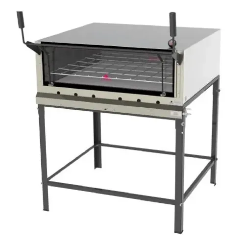 Forno refratário a Gás 90x90cm inox lastro Progás - NOVO