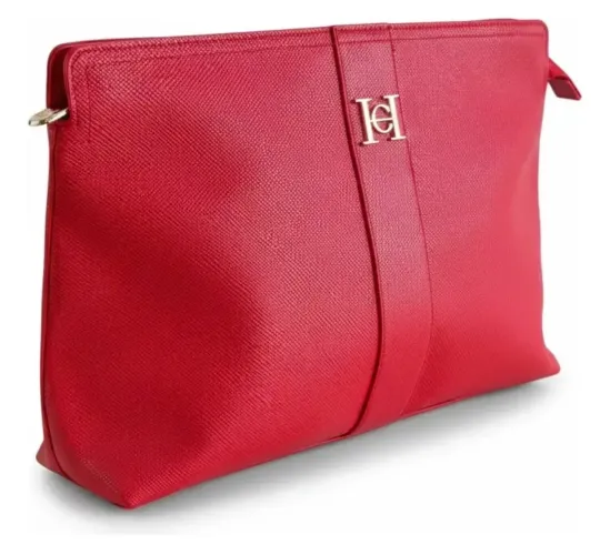 Bolsa De Mão Necessaire Carolina Herrera Luxo Vermelha