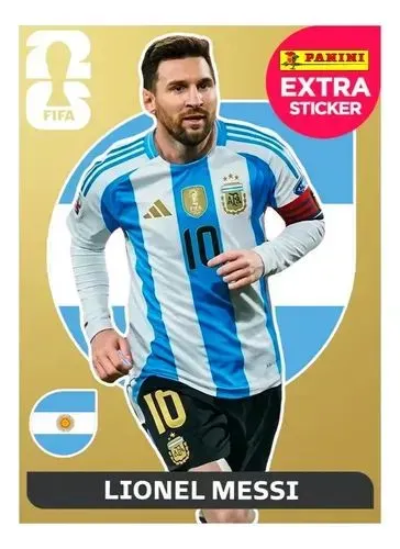 Figurinha extra sticker gold do messi 2026