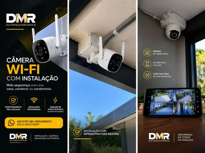 CÂMERA WI-FI + INSTALAÇÃO