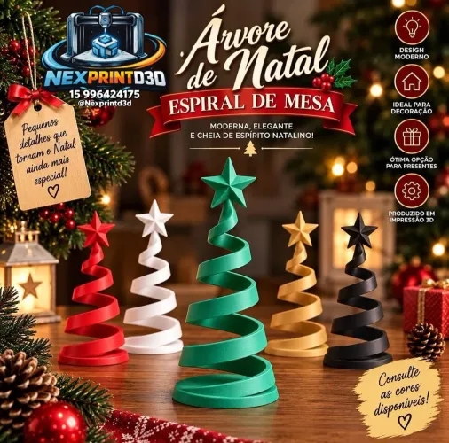 Enfeite de natal feito em impressão 3d 