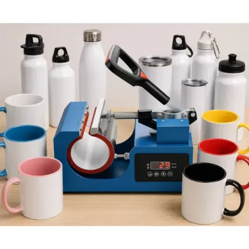 Máquina para estampar canecas