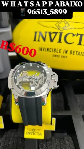 Relógio INVICTA COALITION FORCES AUTOMÁTICO _ PRATA COM PULSEIRA DE BORRACHA 