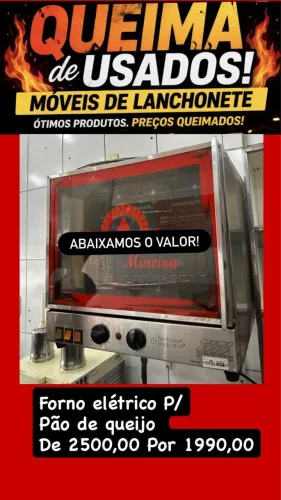 Forno de pão de queijo giratório