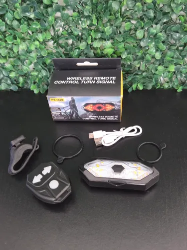 Luz de sinalização em setas para bicicleta sem fio, Resistente à água, Recarregável