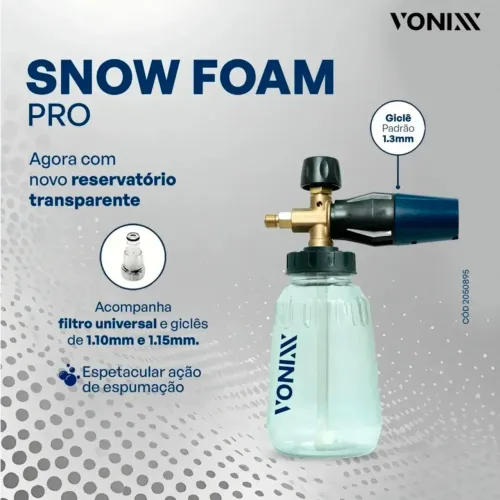 CANHÃO DE ESPUMA SNOW FOAM PRO VONIXX