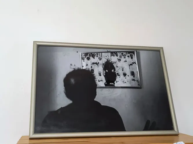 quadro 32x45 "foto da foto padre cícero" fotografia obra de arte emoldurado decoração