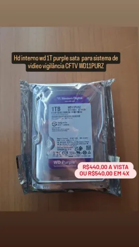 Hd interno de 1t purple sata para sistema de vídeo vigilância CFTV wd11purz