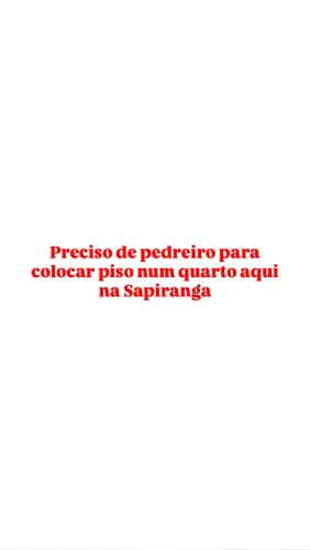 Preciso de pedreiro