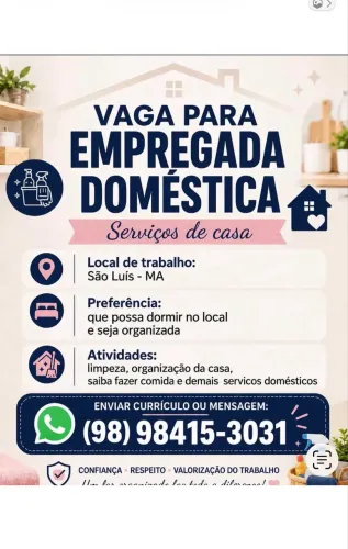 Vaga para Doméstica