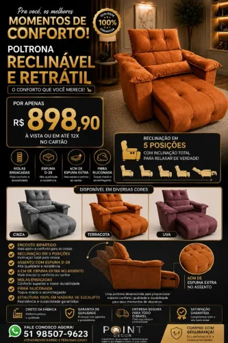 Poltrona Reclinável e Retrátil