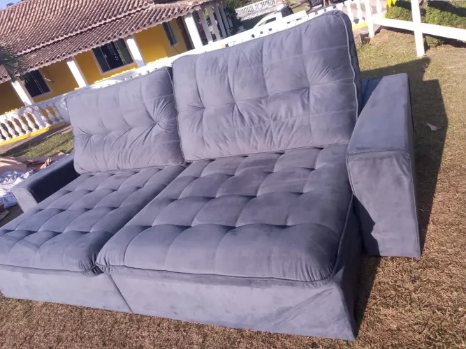 Sofa retratil cinza 2,90m novo !!
