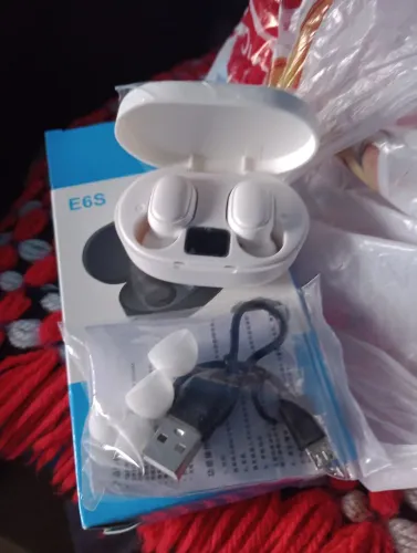 Fone de ouvido bluetooth 5.0 branco E6s