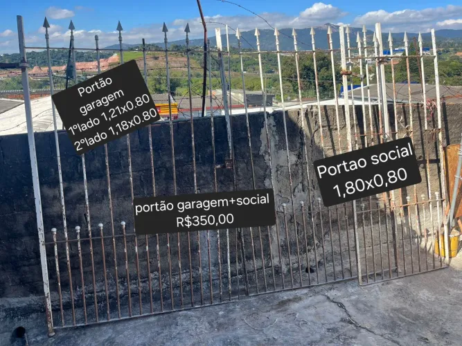 Portão garagem e social