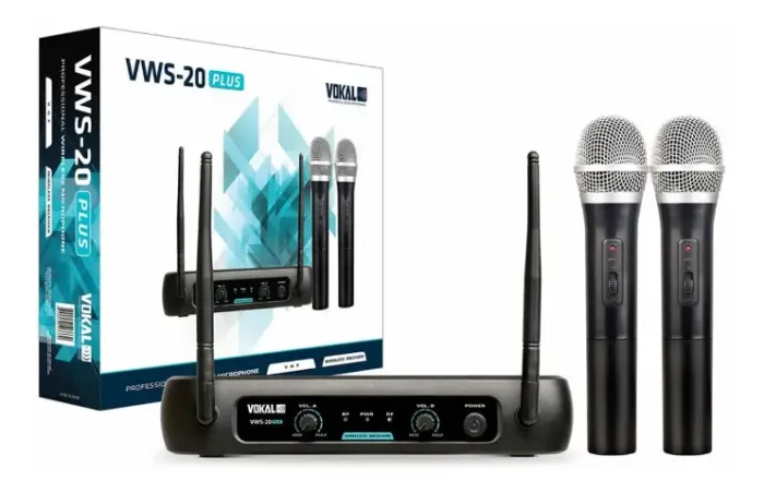 Microfone Vokal Sem Fio VWS 20 Plus