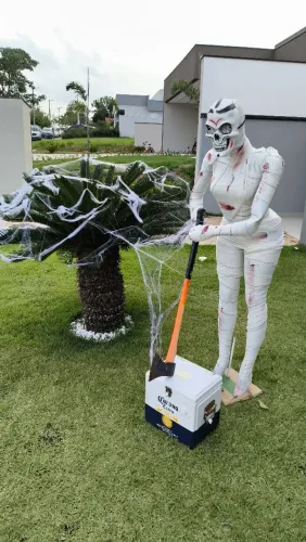 Enfeite múmia halloween