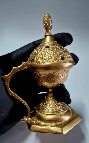 Incensário bronze trabalhado